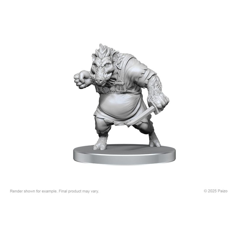 Pathfinder Deep Cuts Unpainted Miniatures Werewolf & Wereboar | 0634482975831