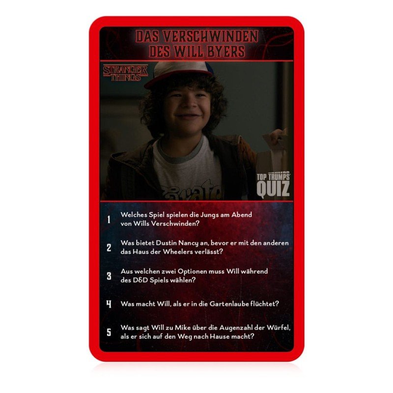 Stranger Things jeu de cartes Top Trumps Quiz *ALLEMAND* | 5036905056793
