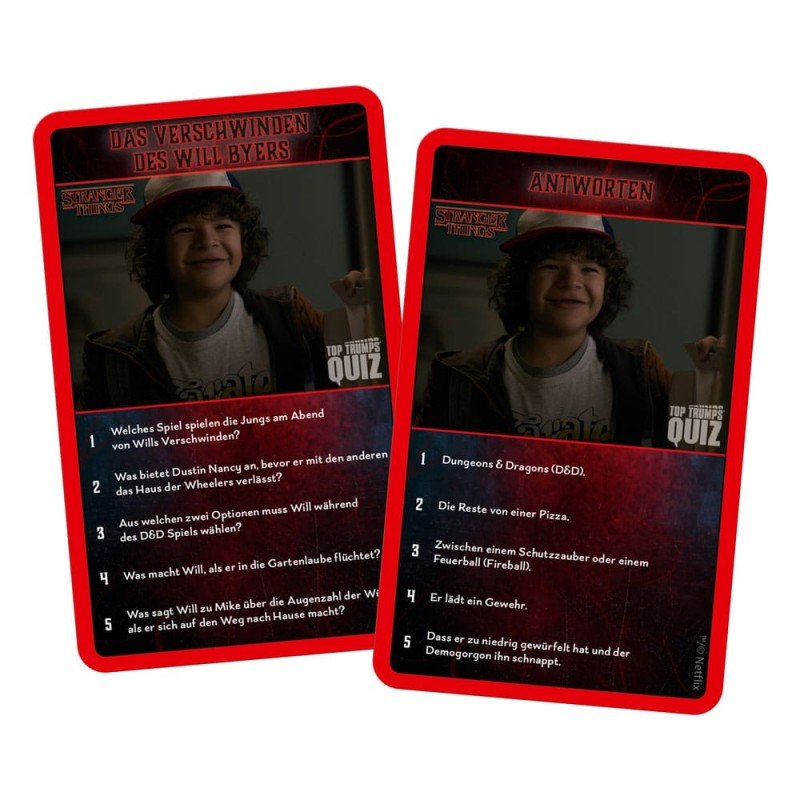 Stranger Things jeu de cartes Top Trumps Quiz *ALLEMAND* | 5036905056793