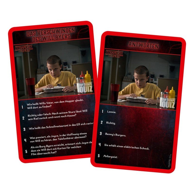 Stranger Things jeu de cartes Top Trumps Quiz *ALLEMAND* | 5036905056793