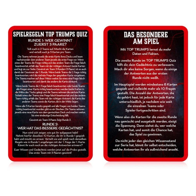 Stranger Things jeu de cartes Top Trumps Quiz *ALLEMAND* | 5036905056793