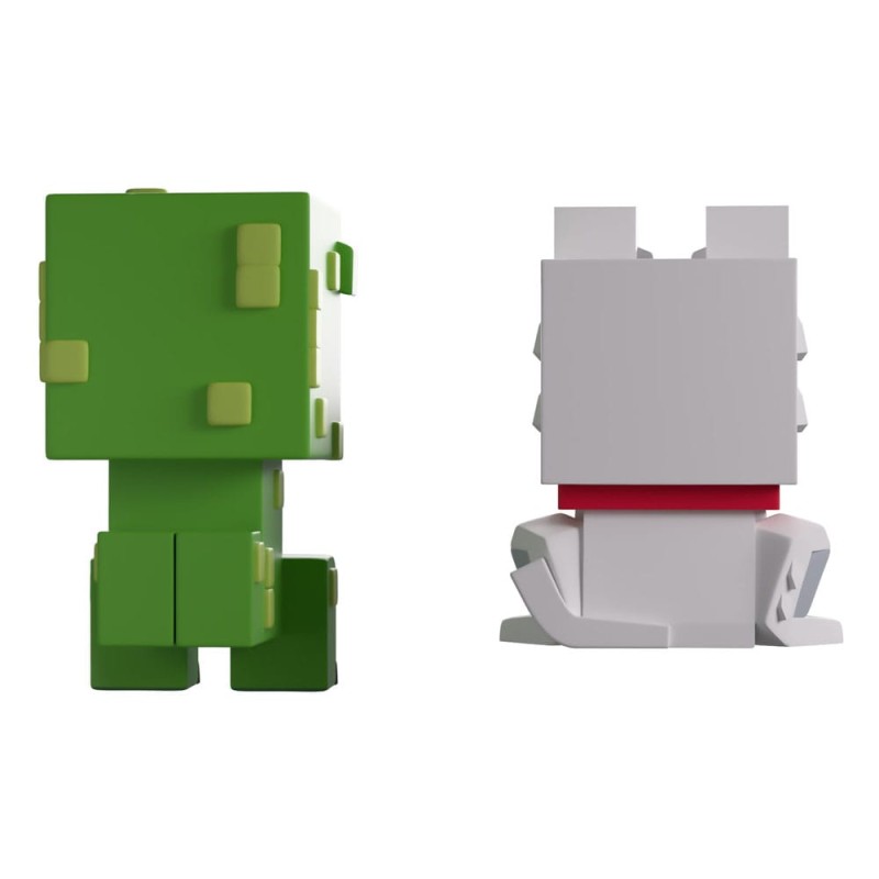 Minecraft Vinyl Figures Wolf and Creeper Monitor Buddiez | 0810163659416