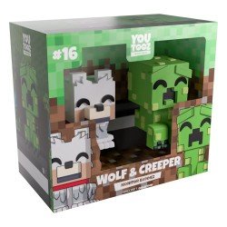 Minecraft Vinyl Figures Wolf and Creeper Monitor Buddiez | 0810163659416