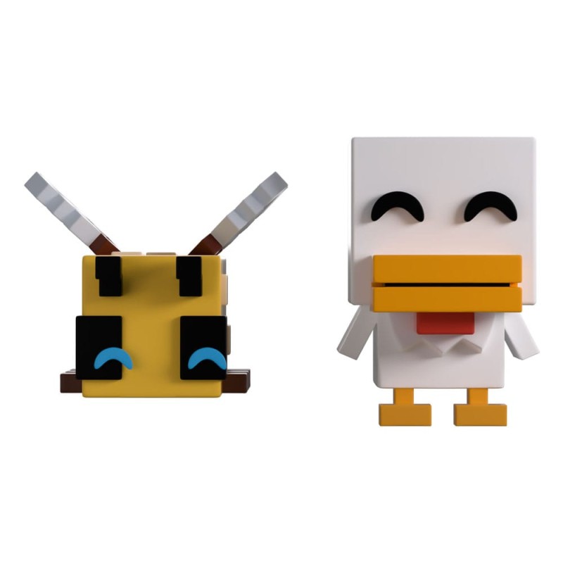 Minecraft Vinyl Figures Bee and Chicken Monitor Buddiez | 0810163659720
