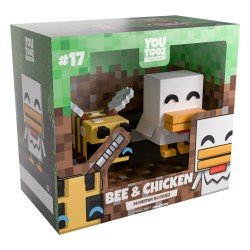Minecraft Vinyl Figures Bee and Chicken Monitor Buddiez | 0810163659720