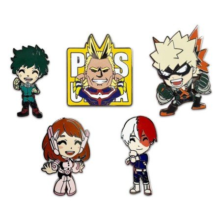 My Hero Academia présentoir pin's Set 5 cm (6) | 0810140783608