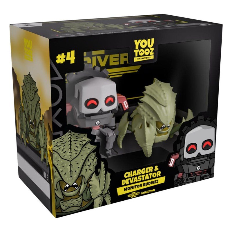 Helldivers 2 pack 2 Vinyl figurines Monitor Buddiez Charger & Devastator 7 cm