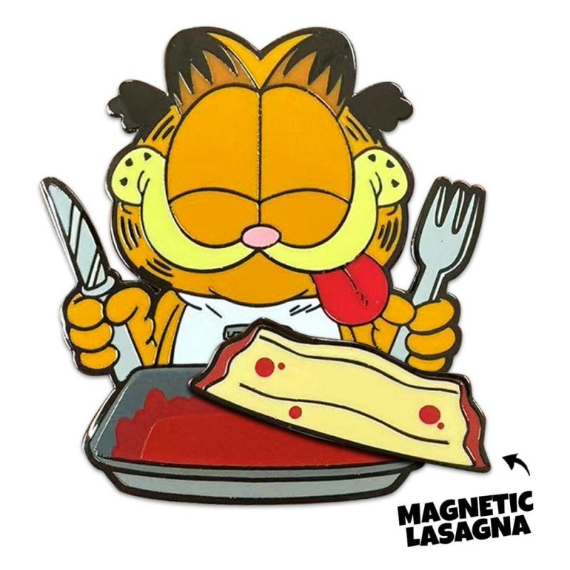 Garfield Pin Badge Disco Garfield Lasagna Dinner 5 cm | 0810140789471