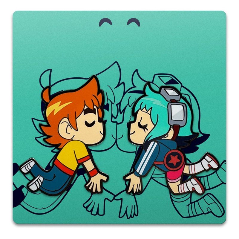 Scott Pilgrim Pin Badge Scott & Ramona Kissing 5 cm | 0810140789518