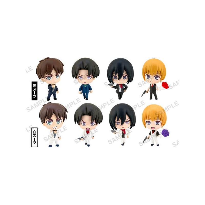 Attack On Titan assortiment figurines mini PVC Shirokuro Vol. 1 4 cm (12) | 4895217593263