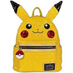 Pokemon by Loungefly Mini Backpack World 1-1 Sequin Pikachu Cosplay