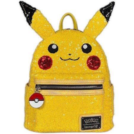 Pokemon by Loungefly Mini Backpack World 1-1 Sequin Pikachu Cosplay | 0671803460041