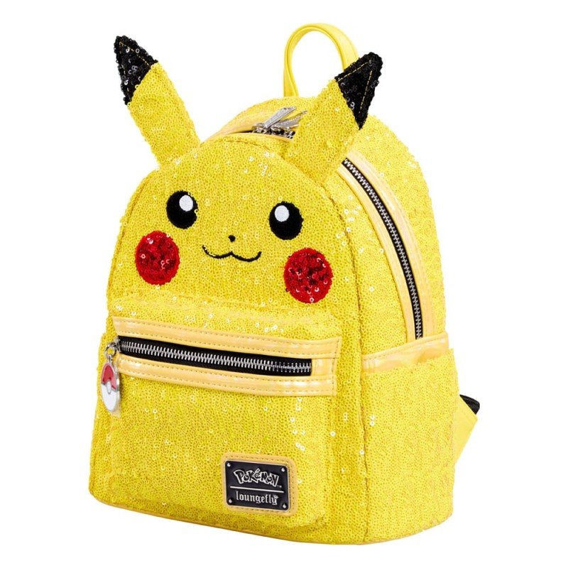 Pokemon by Loungefly Mini Backpack World 1-1 Sequin Pikachu Cosplay | 0671803460041
