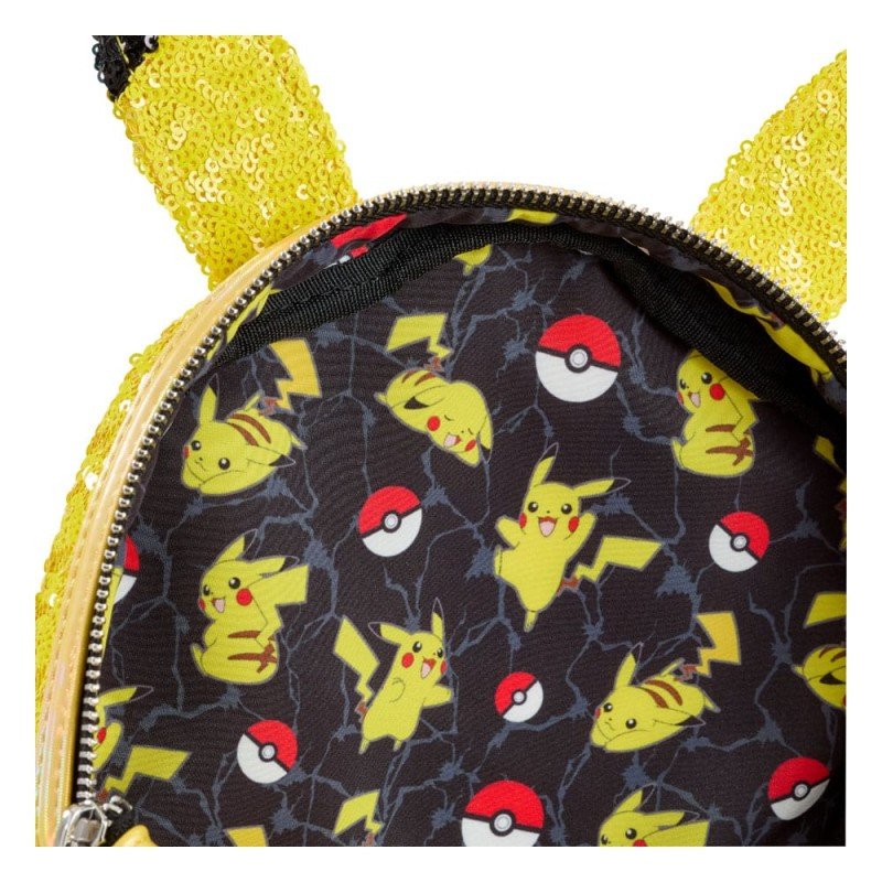 Pokemon by Loungefly Mini Backpack World 1-1 Sequin Pikachu Cosplay | 0671803460041