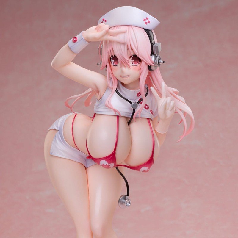 Super Sonico PVC Statue 1/6 Super Sonico Nurse Bikini Ver. 22 cm | 4589642716778
