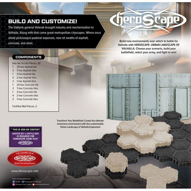 Heroscape Expansion du terrain The Urban Landscape of Valhalla *ANGLAIS* | 0810011728851