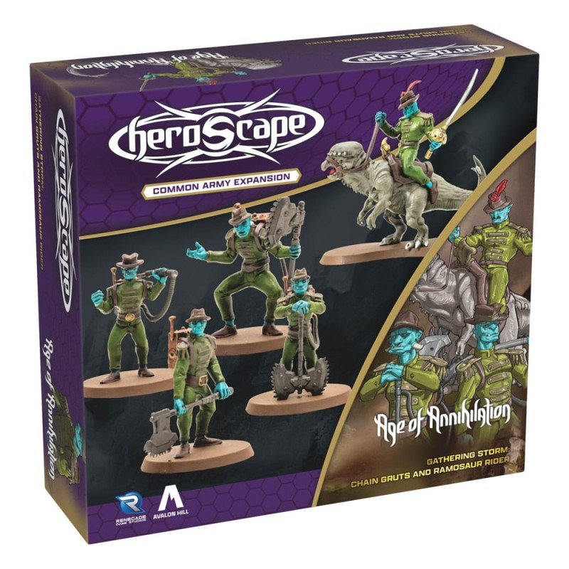 Heroscape Expansion de l'armée Age of Annihilation Chain Gruts & Ramosaur Rider (Common) *ANGLAIS* | 0810011728882