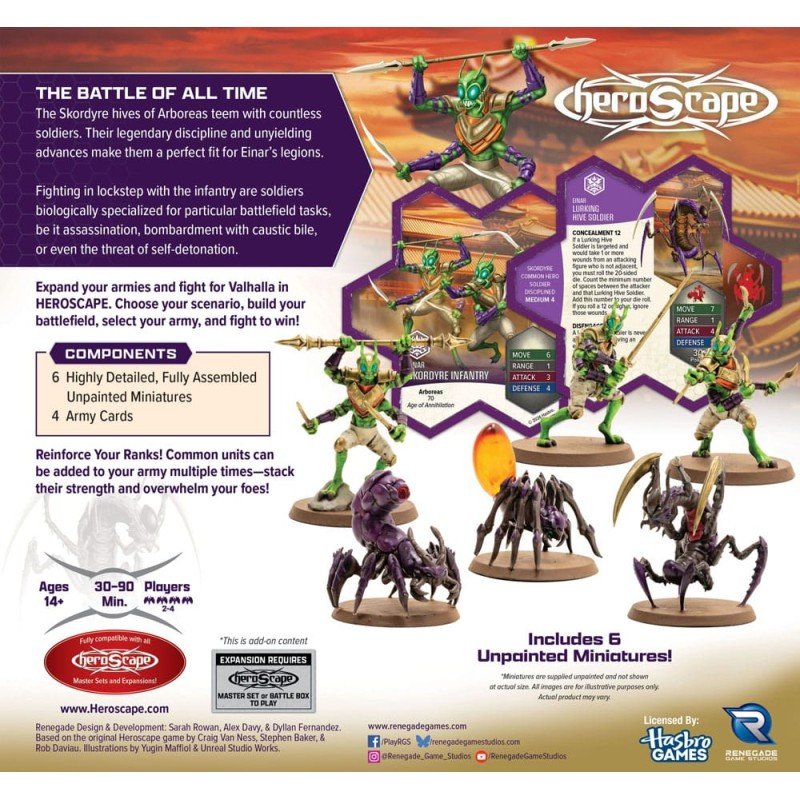 Heroscape Expansion de l'armée Age of Annihilation Skordyre Soldiers (Common) *ANGLAIS* | 0810011728929