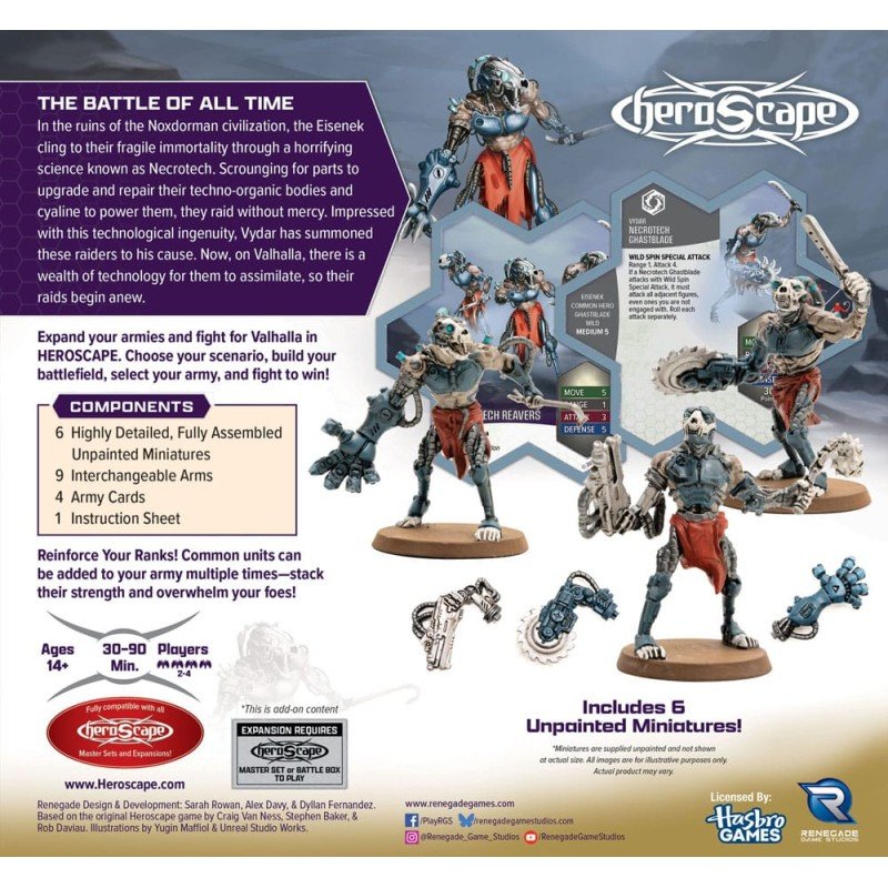 Heroscape Army Expansion Age of Annihilation Upgraded Necrotech Reavers (Common) *English Version* | 0810011728967