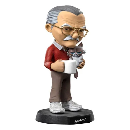 Marvel Statuette PVC - Mini Co. - Stan Lee with Grumpy Cat 14 cm