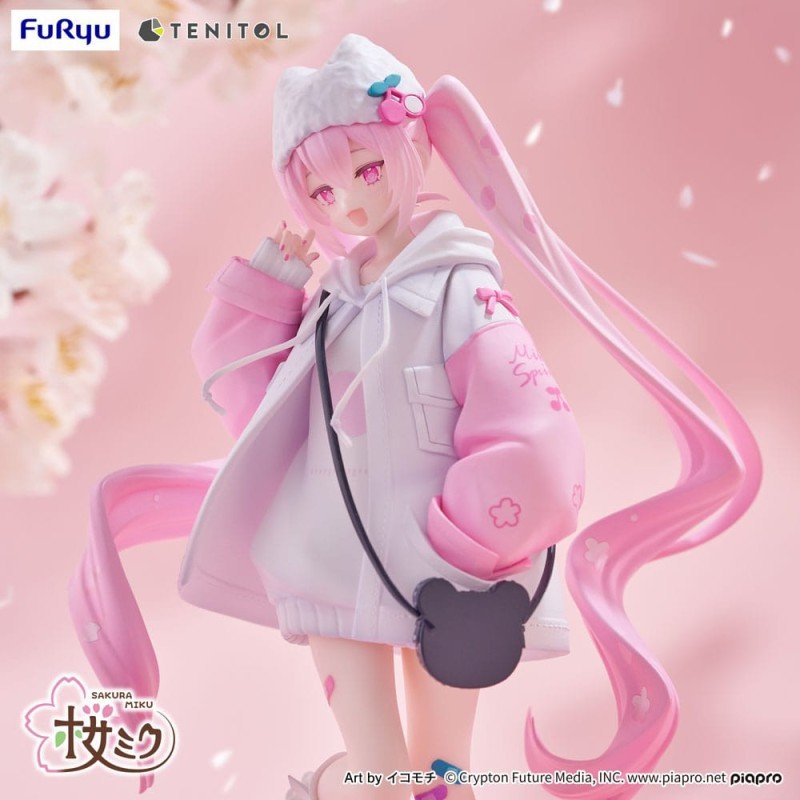 Hatsune Miku Tenitol PVC Statue Sakura Miku Cool style [petit] 19 cm | 4580736407473