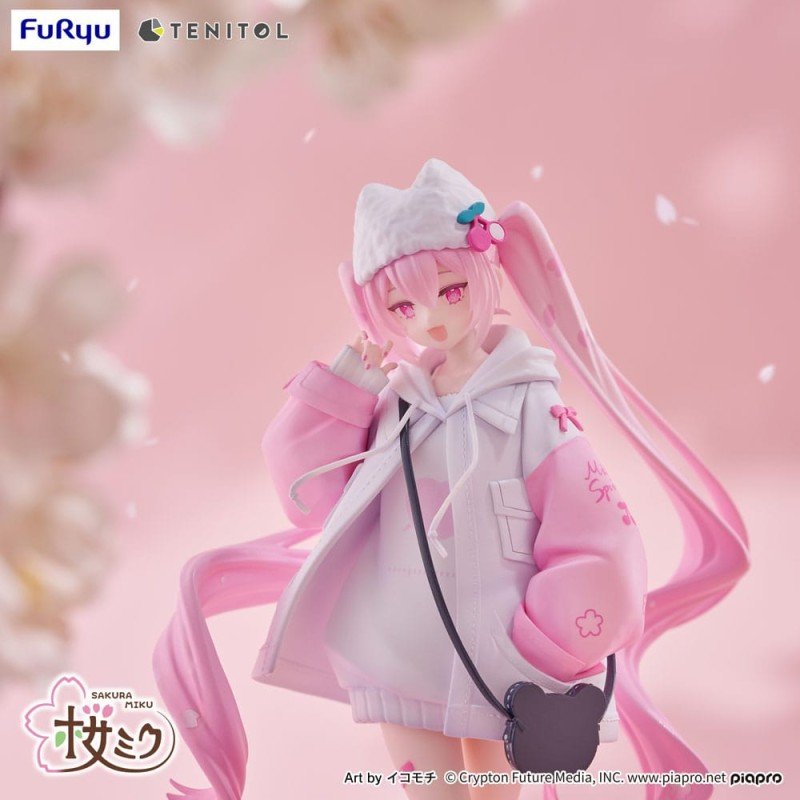Hatsune Miku Tenitol PVC Statue Sakura Miku Cool style [petit] 19 cm | 4580736407473