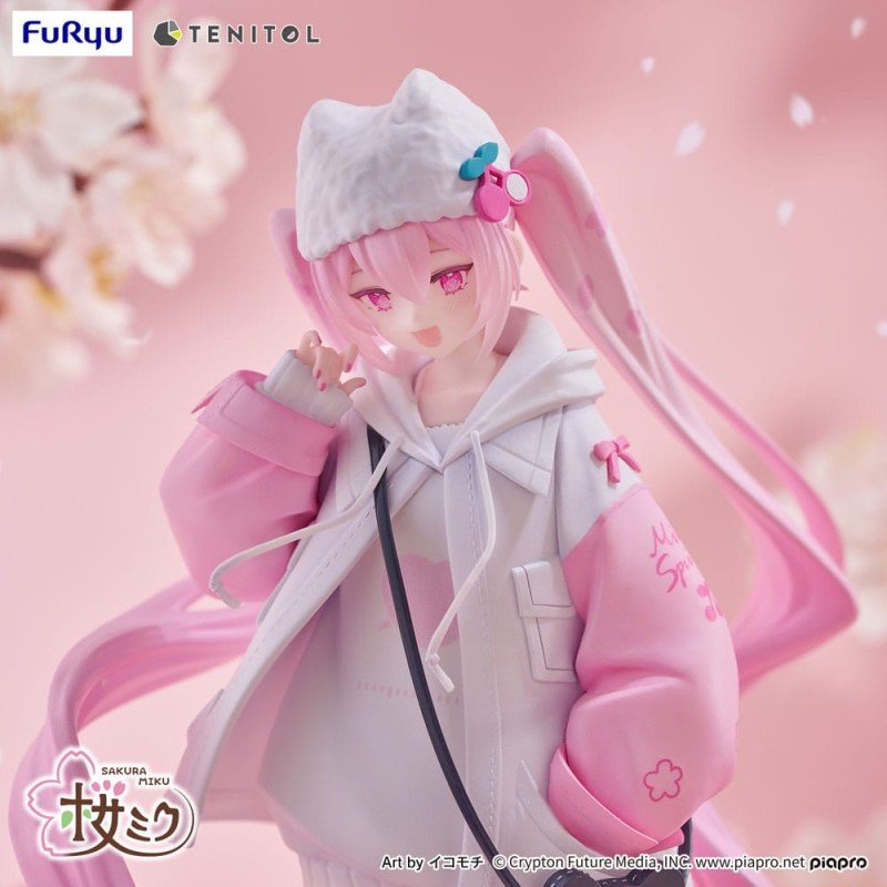 Hatsune Miku Tenitol PVC Statue Sakura Miku Cool style [petit] 19 cm | 4580736407473