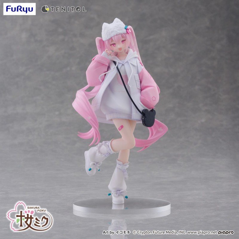Hatsune Miku Tenitol PVC Statue Sakura Miku Cool style [petit] 19 cm | 4580736407473