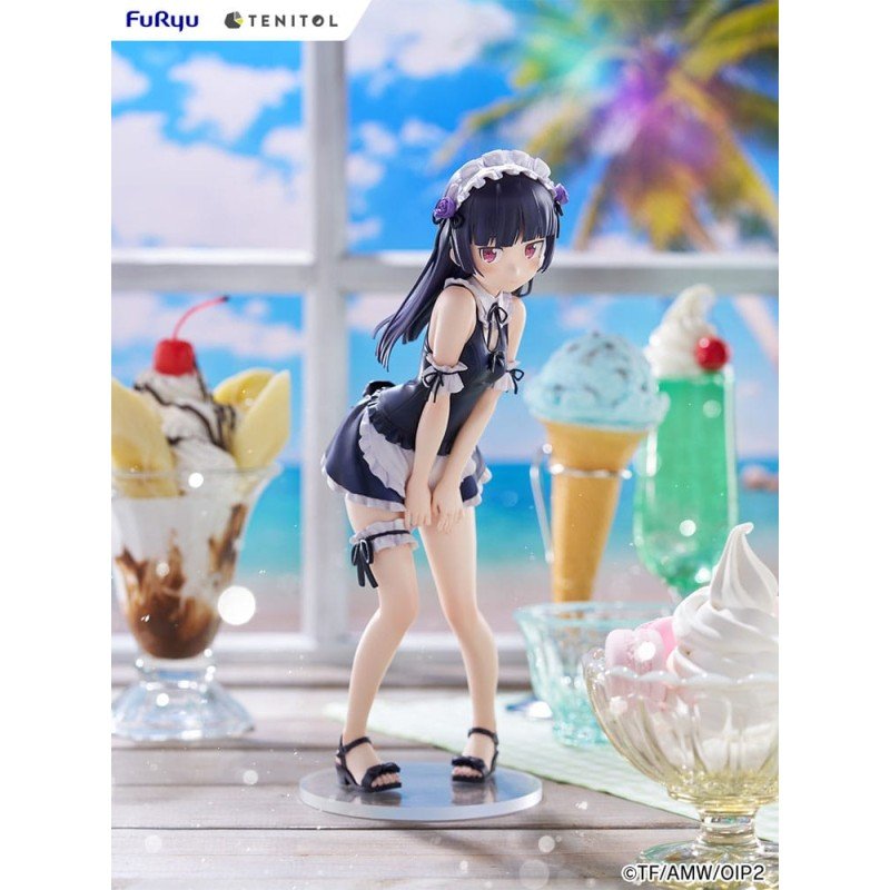 Ore no Imouto ga Konna ni Kawaii Wake ga Nai. Tenitol Tall PVC Statue Kuroneko swimsuits maid Ver. 27 cm | 4580736407572