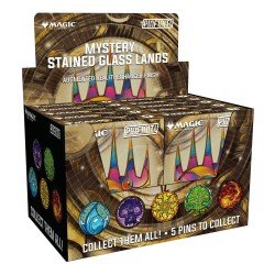 Magic: The Gathering assortiment Pin's Blind Box Mystery Stained Glass Lands (10)