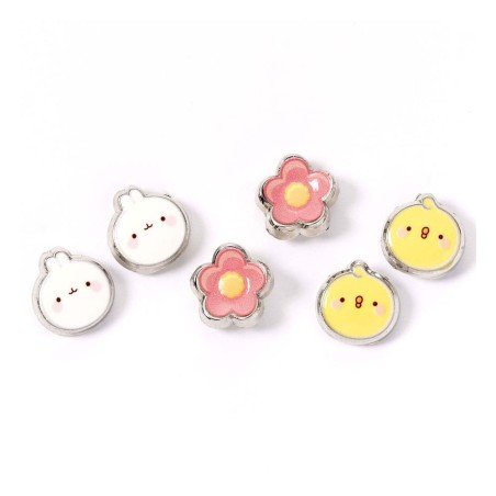 Molang pack 3 boucles d´oreilles Stud Molang and Piu Piu | 5055583480638