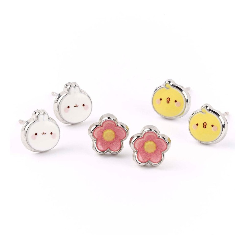 Molang pack 3 boucles d´oreilles Stud Molang and Piu Piu | 5055583480638