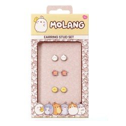 Molang pack 3 boucles d´oreilles Stud Molang and Piu Piu | 5055583480638