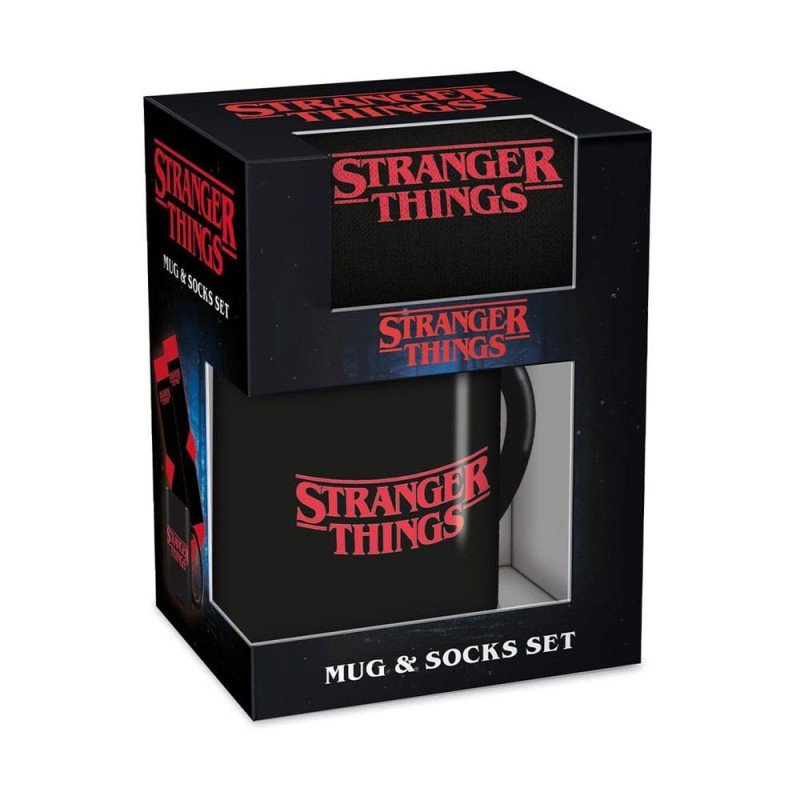 Stranger Things set mug & chaussettes Logo | 5063457040819