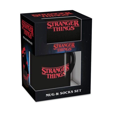 Stranger Things set mug & chaussettes Logo | 5063457040819