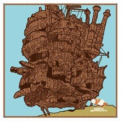 Howl´s Moving Castle Imabari Handkerchief Hauru's Castle 40 x 40 cm | 4992272884180