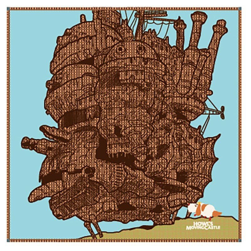 Howl´s Moving Castle Imabari Handkerchief Hauru's Castle 40 x 40 cm | 4992272884180