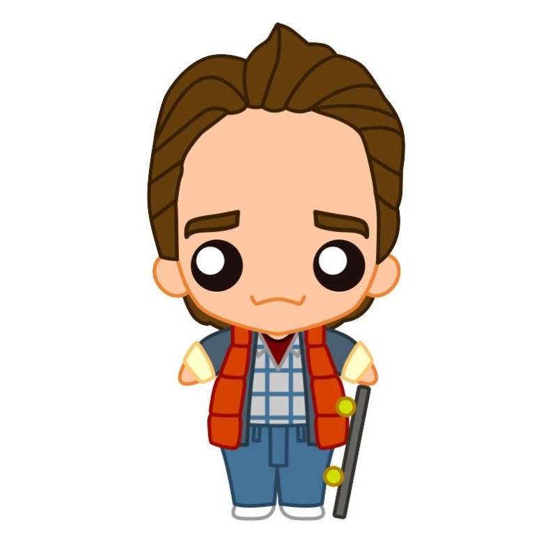 Retour vers le Futur figurine caoutchouc Pokis Marty McFly 6 cm | 8435450225048