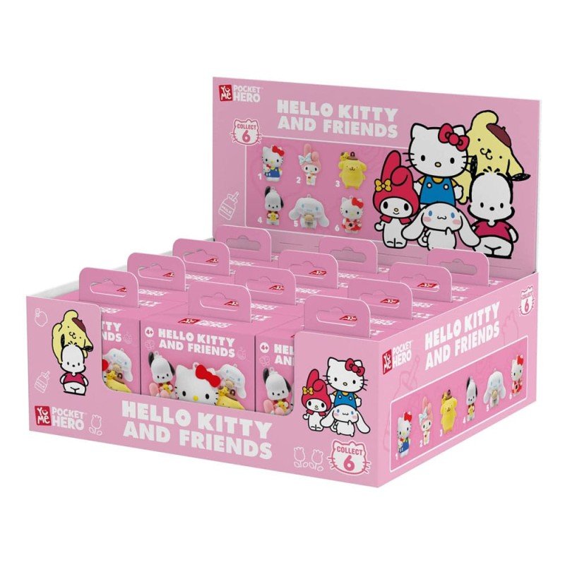Sanrio Pocket Hero Keychain Hello Kitty and Friends Series 1 Blind Box Display (12) | 4895217516682