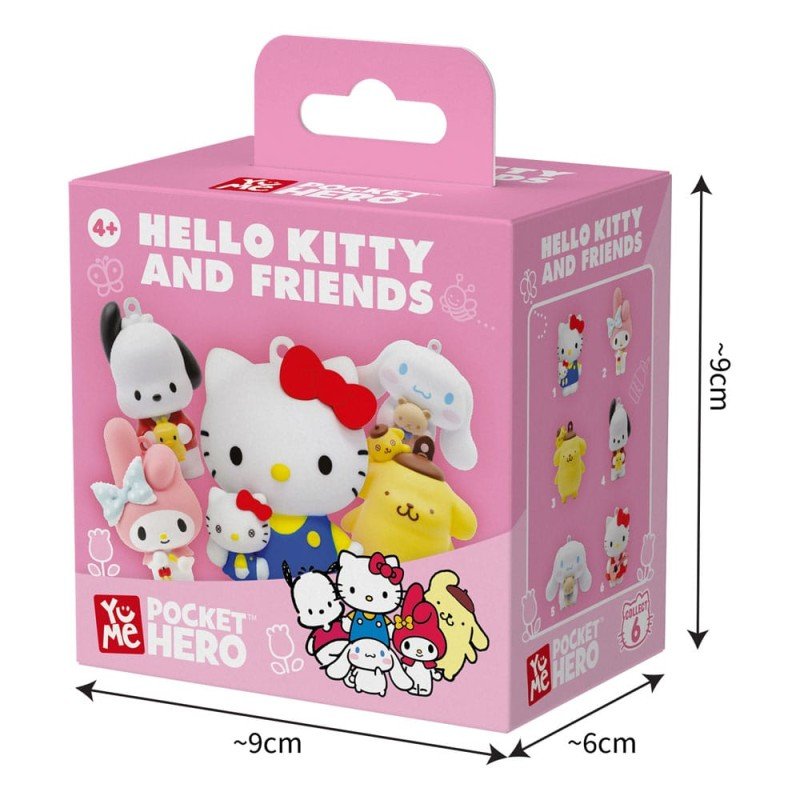 Sanrio Pocket Hero Keychain Hello Kitty and Friends Series 1 Blind Box Display (12) | 4895217516682