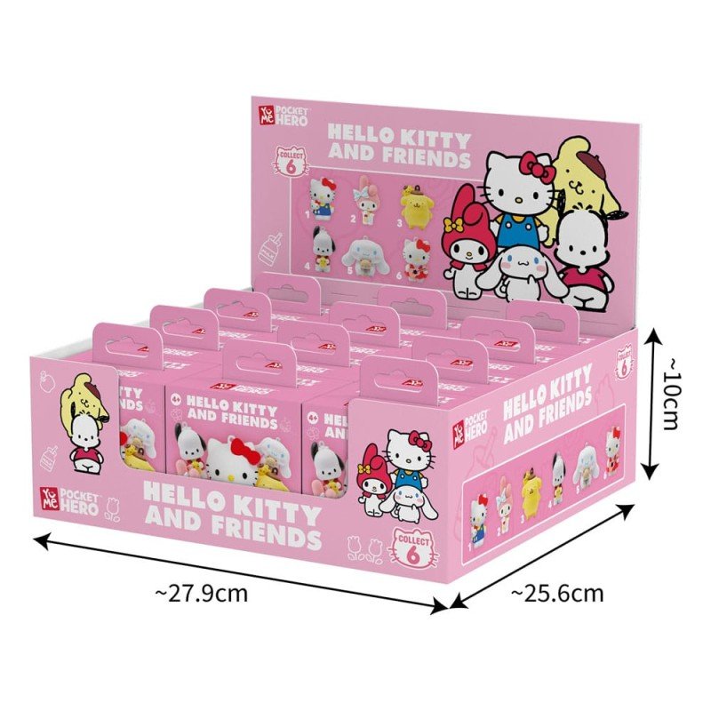 Sanrio Pocket Hero Keychain Hello Kitty and Friends Series 1 Blind Box Display (12) | 4895217516682