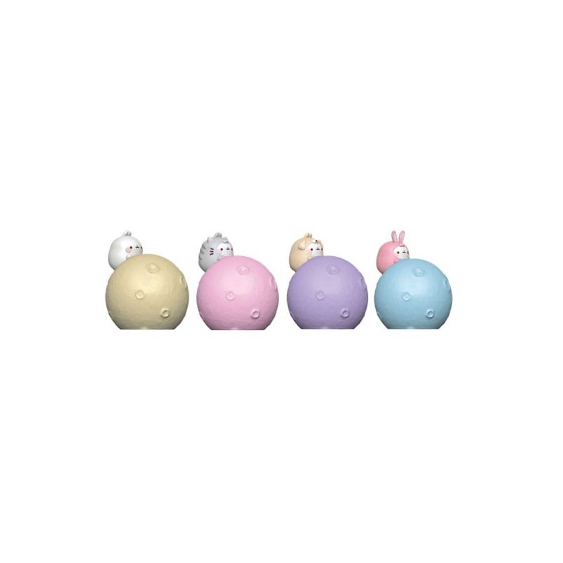 Molang Little Moon Light Series Mini Figures Hello Kitty and Friends 8 cm Display (12) | 4895217562405