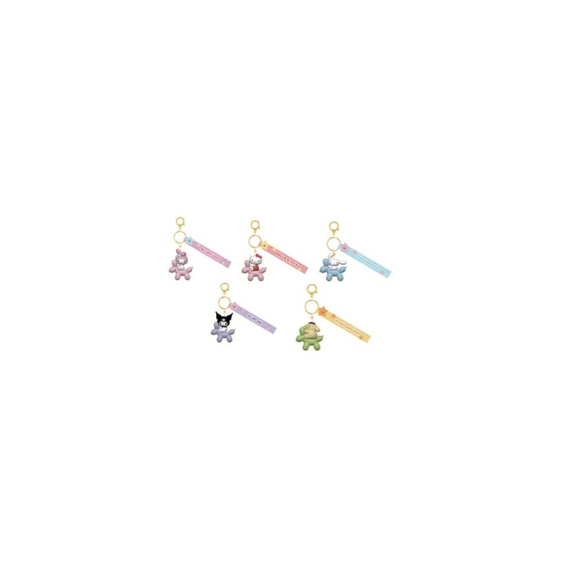 Sanrio Balloon Series Keychain with Hand Strap Hello Kitty and Friends Display (12) | 4895217563105