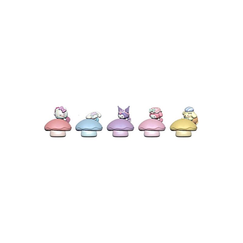 Sanrio Bedside Light Little Mushroom Series Mini Figures Hello Kitty and Friends 8 cm Display (12) | 4895217563303