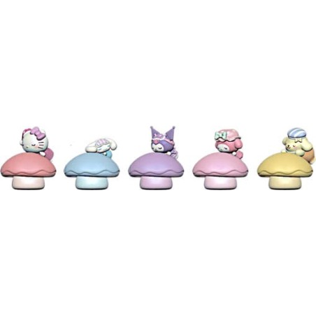 Sanrio Bedside Light Little Mushroom Series Mini Figures Hello Kitty and Friends 8 cm Display (12) | 4895217563303