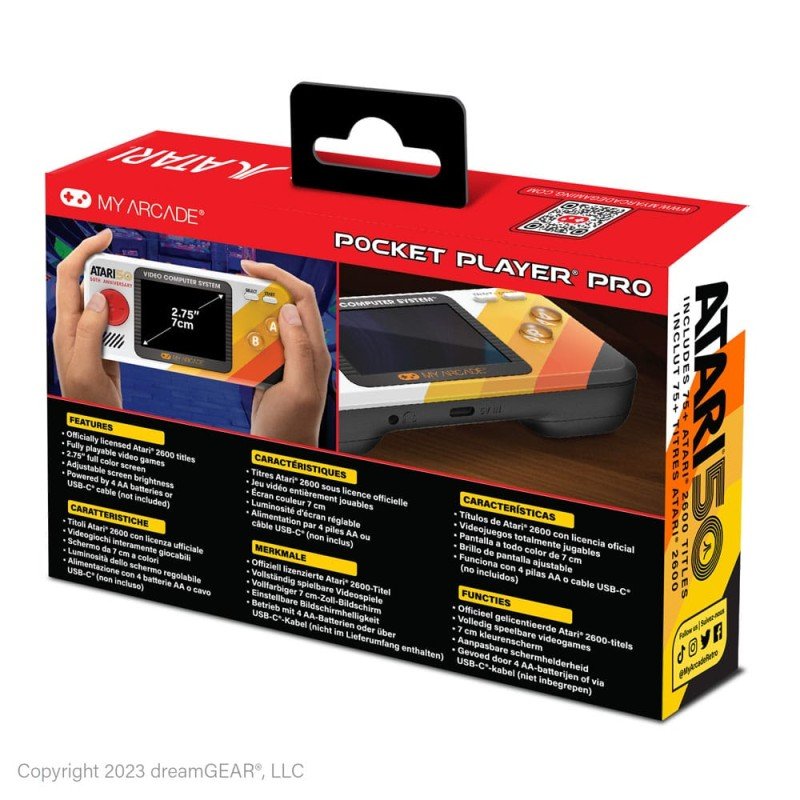 Atari Console de jeu portable Pocket Player Pro | 0845620070152