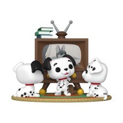 Les 101 Dalmatiens POP Moment Vinyl figurines Rolly, Patch & Lucky with TV 9 cm
