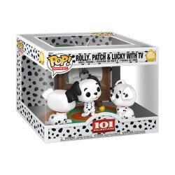 Les 101 Dalmatiens POP Moment Vinyl figurines Rolly, Patch & Lucky with TV 9 cm | 0889698902601