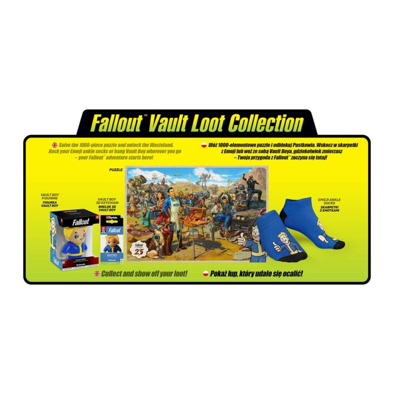 Fallout coffret cadeau Fallout Vault Loot Collection (Puzzle, chaussettes, figurine et porte-clés) | 5908305250616