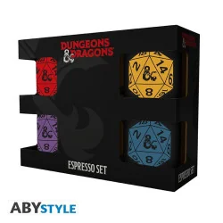 Dungeons & Dragons - Set 4 espresso mugs - "D20"